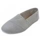 36 Pairs Women's Silver 5-10 Comfortable slip on Casual Canvas Shoe - Women's Flats