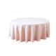 6 pieces Round Polyester Table Cover 132 inch - Blush - Table Cloth