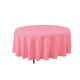 6 pieces Round Polyester Table Cover 132 inch - Pink - Table Cloth