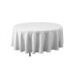6 pieces Round Polyester Table Cover 132 inch -  White - Table Cloth