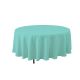 12 pieces Round Polyester Table Cover 132 inch -  Aqua - Table Cloth