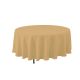 6 pieces Round Polyester Table Cover 132 inch - Champagne - Table Cloth