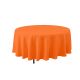 6 pieces Round Polyester Table Cover 132 inch - Orange - Table Cloth