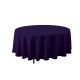 6 pieces Round Polyester Table Cover 132 inch - Purple - Table Cloth