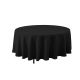 6 pieces Round Polyester Table Cover 132" - Black - Table Cloth