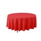 6 pieces Round Polyester Table Cover 132 inch - Red - Table Cloth