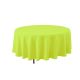 6 pieces Round Polyester Table Cover 132 inch - Lime Green - Table Cloth