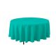 6 pieces Round Polyester Table Cover 132" - Turquoise - Table Cloth