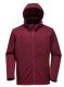 12 Pieces of Mens Hooded WateR-Resistant Soft Shell Full Zip Jacket In Burgundy C