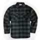 12 of Big Mens Quilted Brawny Flannel Shirt Jacket Black/char