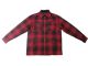 12 Pieces of Mens Quilted Brawny Flannel Shirt Jacket Burgundy/black C