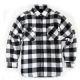 12 Pieces of Big Mens Quilted Brawny Flannel Shirt Jacket White/black