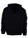 12 Pieces of Mens Solid FuR-Lined Zip Up Hoodie Sweatshirt Black C