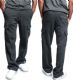12 Pieces of Mens Cargo Pocket Fleece Sweatpants Charcoal