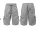 12 Pieces of Mens Cargo Pocket Fleece Sweat Shorts Grey