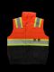 12 Pieces of Mens High Viz Class 3 Heavy Padded MultI-Pocket Vest Orange