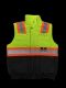 12 Pieces of Mens High Viz Class 3 Heavy Padded MultI-Pocket Vest Lime