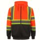 6 Pieces of Big Mens Hoodie Hivis Visibility Safety Hooded Zip Sweatshirt Orange