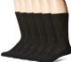 540 Pairs of Hanes Mens Black Cushioned Crew Socks, Shoe Size 6-12