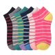 216 Pairs Girls Printed Spak Spandex Ankle Socks Size 9-11 - Girls Ankle Sock