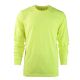 36 Pieces Men's Classic Crew Neck Long Sleeves Ribbed Cuff T-Shirt Neon Green S - Mens Sweat Shirt