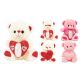48 Pieces 12" Bear with Heart Assorted Colors 4 Styles - Plush Toys