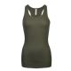 72 Pieces Ladies Cotton Ribbed Knit Racerback Tank Top Olive Large - Womens Camisoles & Tank Tops