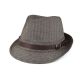 24 Pieces Herringbone Fedora Hat BROWN - Fedoras, Driver Caps & Visor