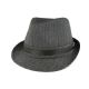 24 Pieces Herringbone Fedora Hat CHARCOAL - Fedoras, Driver Caps & Visor