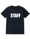 12 Pieces of Unisex Cotton Staff Printed T Shirt Navy With White Print Back And Front Size 3X-Large
