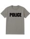 12 Pieces of Unisex Cotton Police Printed T Shirt Gray With Black Print Back And Front Size X-Large