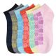216 Pairs Girls Mercy Printed Spak Spandex Ankle Socks Size 9-11 - Girls Ankle Sock