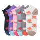 216 Pairs Girls Tulip Printed Spak Spandex Ankle Socks Size 9-11 - Girls Ankle Sock