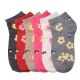 216 Pairs Girls Blossom Printed Spak Spandex Ankle Socks Size 4-6 - Girls Ankle Sock