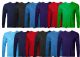 Mens Cotton Long Sleeve Tee Shirt Assorted Colors And Sizes S-Xxl
