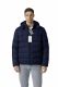 Yacht & Smith Warm Down Insulated Mens Hooded Winter Jacket Assorted Sizes S-Xl Navy