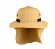 48 Pieces Sun String High Profile Wide Brim Flap Hat Khaki - Sun Hats
