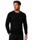 Men's Thermal Long Sleeve Shirt In Black Size X-Large
