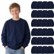 Youth Cotton Crew Neck Sweat Shirt Navy Size Small