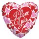 100 pieces Valentine Foil Balloon - I Love You Prismatic Hearts - Balloons & Balloon Holder