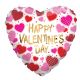 100 pieces Valentine Dots And Hearts Foil Balloon - Balloons & Balloon Holder