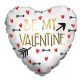 100 pieces Be My Valentine Arrow Foil Balloon - Bagged - Balloons & Balloon Holder