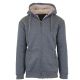 8 Packs Men's Heavyweight Sherpa FleecE-Lined Full Zip Hoodie H.Grey M - Mens Sweat Shirt