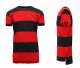 24 Packs Men's Slim Fit Crew Neck T-Shirt With Striped Design Black Red Asst - Men's Activewear