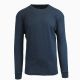 24 Packs Men's Long Sleeve WafflE-Knit Crew Neck Thermal Shirt Navy Size S - Mens Thermals