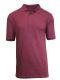 24 Packs Men's Short Sleeve Pique Polo Shirt Burgundy Size Small - Mens Polo Shirts
