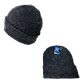36 Pieces Knitted Cuffed Winter Hat Solid Dark Gray - Winter Beanie Hats