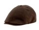 6 Pieces Plain Wool Duckbill Ivy Cap W/faux Leather Visor & Top Button Brown - Fedoras, Driver Caps & Visor