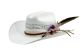 6 Pieces Western Cowboy Hats W/trim Band & Flower White - Cowboy & Boonie Hat