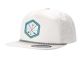 12 Pieces 5-Panel Waterproof Perforated Snapback Caps W/golf Patch White - Baseball Caps & Snap Backs